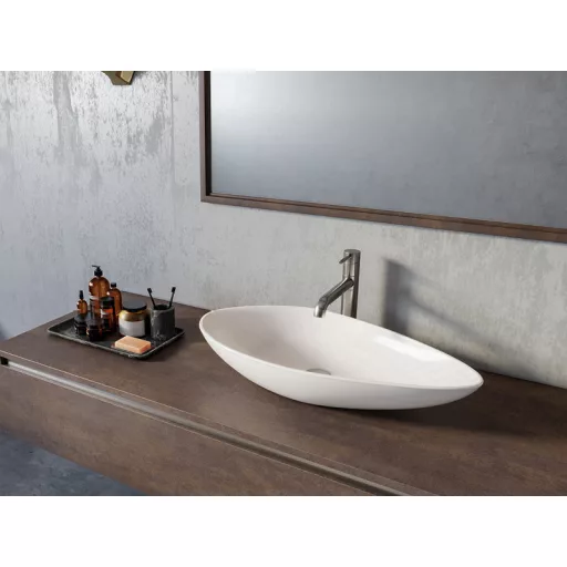CeraStyle OLIVE - PULTRA ültethető - Top Counter - porcelán mosdó - 75 x 38 cm - WaterMarkt.hu
