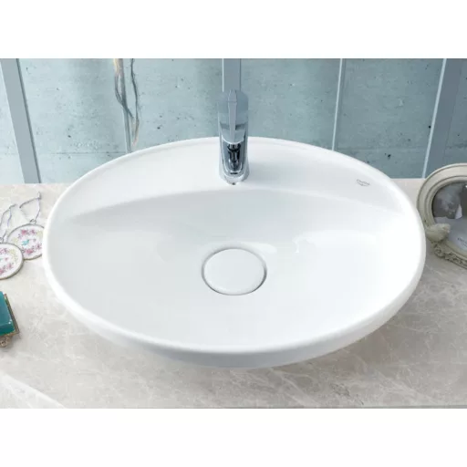 CeraStyle LAL C - PULTRA ültethető - Top Counter - porcelán mosdó - ovális - 60 x 46 cm - WaterMarkt.hu
