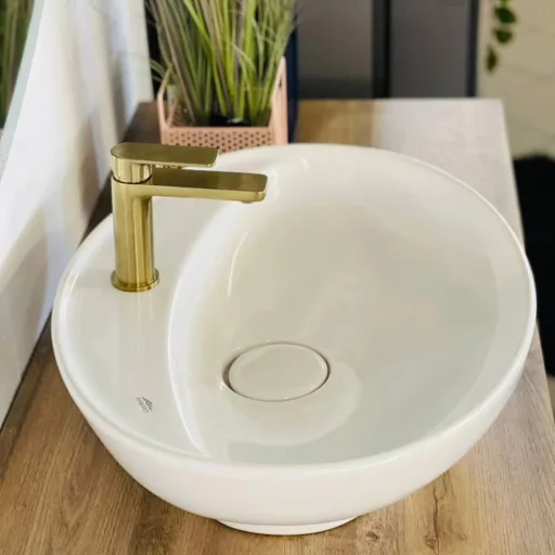 CeraStyle LAL C - PULTRA ültethető - Top Counter - porcelán mosdó - ovális - 60 x 46 cm - WaterMarkt.hu
