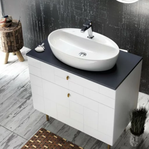 CeraStyle LAL C - PULTRA ültethető - Top Counter - porcelán mosdó - ovális - 60 x 46 cm - WaterMarkt.hu