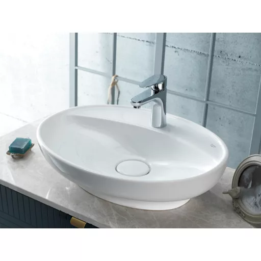 CeraStyle LAL C - PULTRA ültethető - Top Counter - porcelán mosdó - ovális - 60 x 46 cm - WaterMarkt.hu