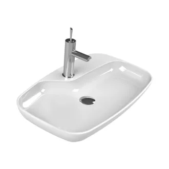 CeraStyle NOVA - PULTRA ültethető - Top Counter - porcelán mosdó - 70 x 43 cm - WaterMarkt.hu