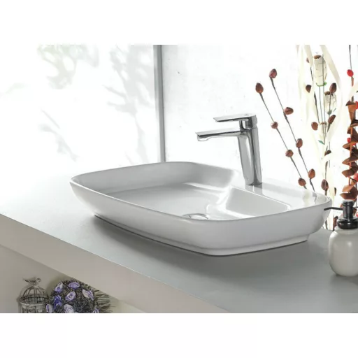 CeraStyle NOVA - PULTRA ültethető - Top Counter - porcelán mosdó - 70 x 43 cm - WaterMarkt.hu