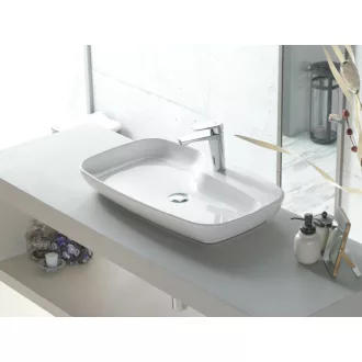 CeraStyle NOVA - PULTRA ültethető - Top Counter - porcelán mosdó - 70 x 43 cm - WaterMarkt.hu