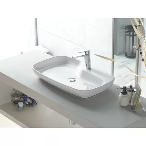 CeraStyle NOVA - PULTRA ültethető - Top Counter - porcelán mosdó - 70 x 43 cm - WaterMarkt.hu