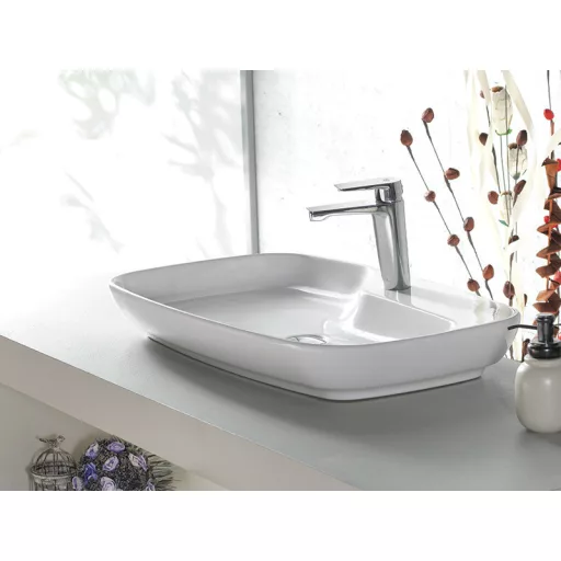 CeraStyle NOVA - PULTRA ültethető - Top Counter - porcelán mosdó - 70 x 43 cm - WaterMarkt.hu
