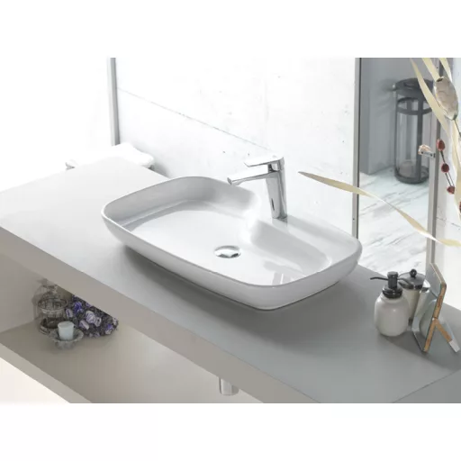 CeraStyle NOVA - PULTRA ültethető - Top Counter - porcelán mosdó - 70 x 43 cm - WaterMarkt.hu