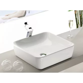 CeraStyle ONE - PULTRA ültethető - Top Counter - porcelán mosdó -  - 46 x 46 cm - WaterMarkt.hu