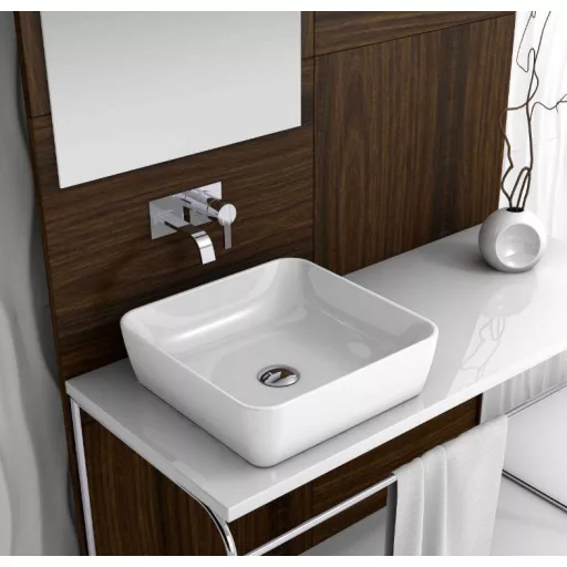 CeraStyle ONE - PULTRA ültethető - Top Counter - porcelán mosdó -  - 46 x 46 cm - WaterMarkt.hu