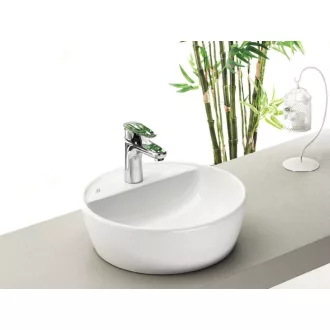 CeraStyle ONE - PULTRA ültethető - Top Counter - porcelán mosdó - csaplyukas -O Ø 42 cm - WaterMarkt.hu