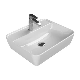 CeraStyle ONE - PULTRA ültethető - Top Counter - porcelán mosdó -  - csaplyukas - 55 x 45 cm - WaterMarkt.hu
