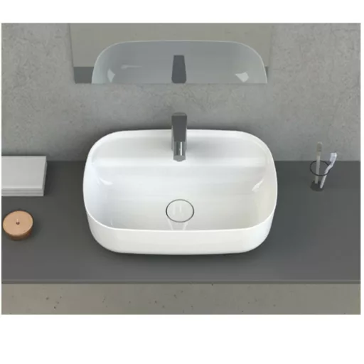 CeraStyle AQUA - PULTRA ültethető - Top Counter - porcelán mosdó - 60 x 40 cm - WaterMarkt.hu