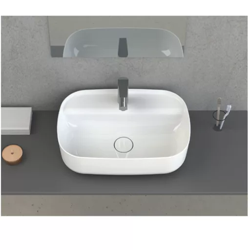 CeraStyle AQUA - PULTRA ültethető - Top Counter - porcelán mosdó - 60 x 40 cm - WaterMarkt.hu