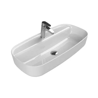 CeraStyle AQUA - PULTRA ültethető - Top Counter - porcelán mosdó - 80 x 40 cm - WaterMarkt.hu