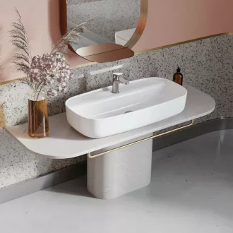 CeraStyle AQUA - PULTRA ültethető - Top Counter - porcelán mosdó - 80 x 40 cm - WaterMarkt.hu