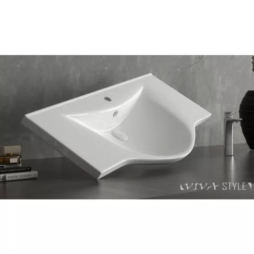 Sanovit ALBATROS - porcelán mosdókagyló - 64,5 x 46,5 cm - WaterMarkt.hu