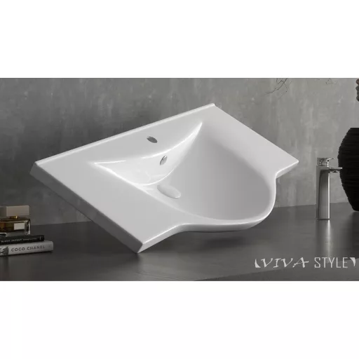 Sanovit ALBATROS - porcelán mosdókagyló - 64,5 x 46,5 cm - WaterMarkt.hu