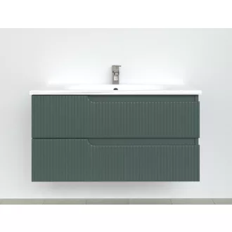 Piramida EURIDIKA fali fürdőszobabútor - műmárvány mosdóval -2 fiókos - PINO ZÖLD - 100 x 48 x 53 cm - WaterMarkt.hu