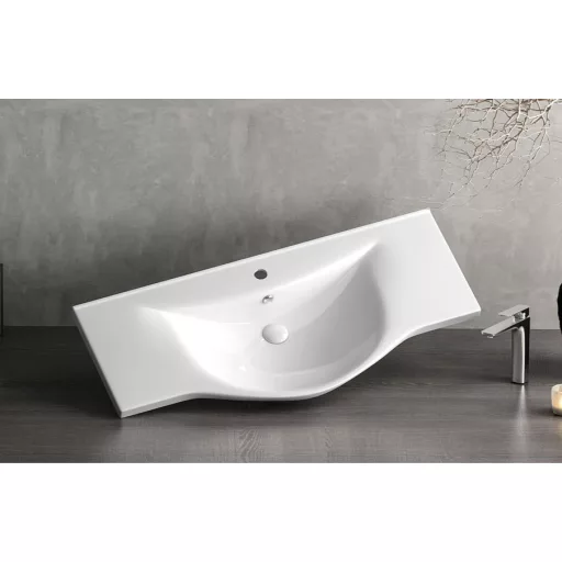 Sanovit ALBATROS - porcelán mosdókagyló - 100 x 46,5 cm - WaterMarkt.hu