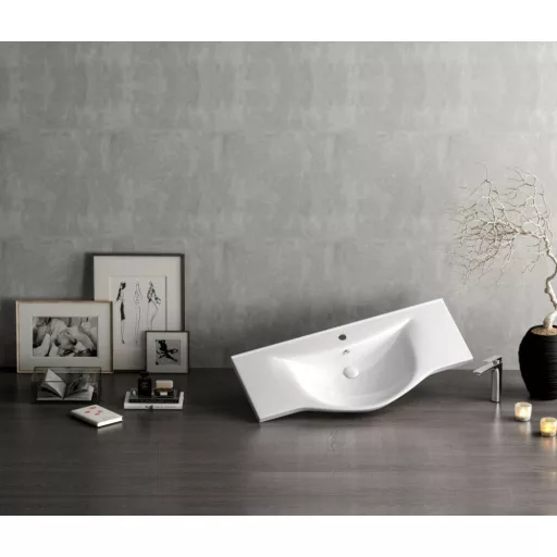 Sanovit ALBATROS - porcelán mosdókagyló - 100 x 46,5 cm - WaterMarkt.hu