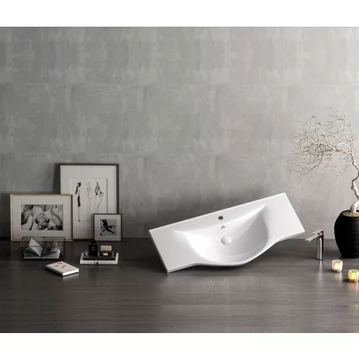 Sanovit ALBATROS - porcelán mosdókagyló - 100 x 46,5 cm - WaterMarkt.hu