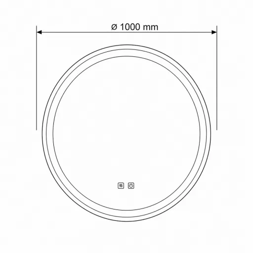 Ava 100 tükör led világítással