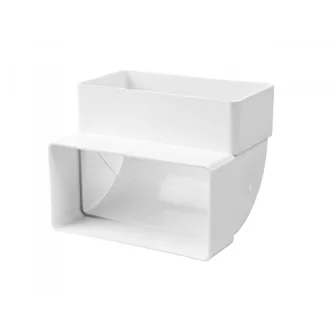 Lapos csatorna függőleges könyök, 60x204 mm