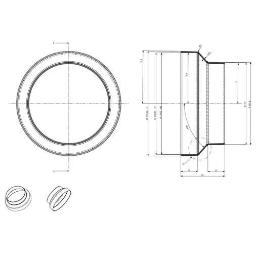 Elica - Hengeres szűkítő ø150 - ø120 mm - WaterMarkt.hu