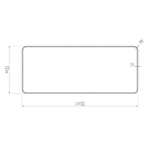 Elica - Lapos csatorna 220x90 mm, hossz: 1000 mm - WaterMarkt.hu