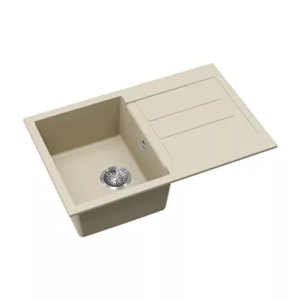 EVIDO Cubo 45S gránit mosogató, 780 x 500 mm, bézs - WaterMarkt.hu