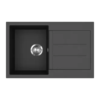 EVIDO Cubo 45S gránit mosogató, 780 x 500 mm,  antracit - WaterMarkt.hu