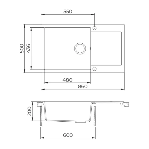 EVIDO Cubo XL 6S compact gránit mosogató, 860 x 500 mm, bézs - WaterMarkt.hu