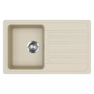 EVIDO Home 45S gránit mosogató, 765 x 460mm, bézs - WaterMarkt.hu