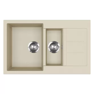 EVIDO Cubo 6S compact gránit mosogató 800x500 bézs - WaterMarkt.hu