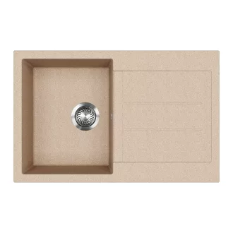 EVIDO Cubo 45S gránit mosogató, 780 x 500mm, avena - WaterMarkt.hu