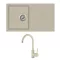 EVIDO EASY 45 S gránit mosogató, 760 x 440 mm, bézs + EVIDO LANA II csaptelep, bézs