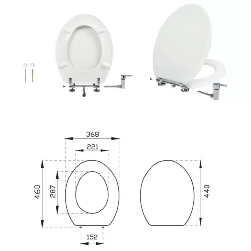CR BIDÉS WC ülőke - hideg / melegvizes csapteleppel - Duroplast - 44 x 37 cm - WaterMarkt.hu