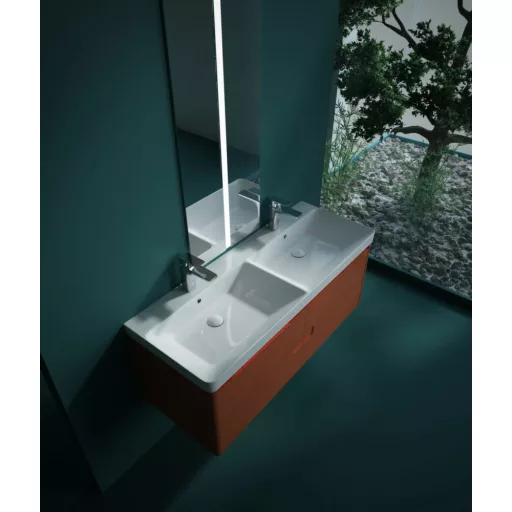 Sanovit LUXURY - porcelán mosdókagyló - dupla - 120 x 46 cm - WaterMarkt.hu