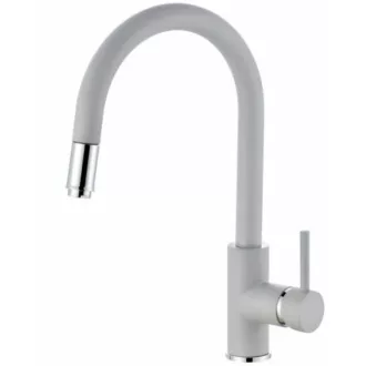 Alveus DELOS - P íves zuhanyfejes gránit csaptelep - G-11-fehér - WaterMarkt.hu