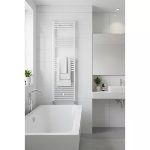 Törölközőszárító radiátor - Viva Platinum Therm - EGYENES - fehér - 500 x 1800 mm - WaterMarkt.hu