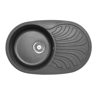 Venera Plus Metalac Xgranit Gránit Mosogatótálca - Csepegtetőtálcás, Szemcsés Fekete - WaterMarkt.hu