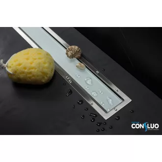 Pestan zuhanyfolyóka Confluo Premium Line fehér üveg 55 cm - WaterMarkt.hu