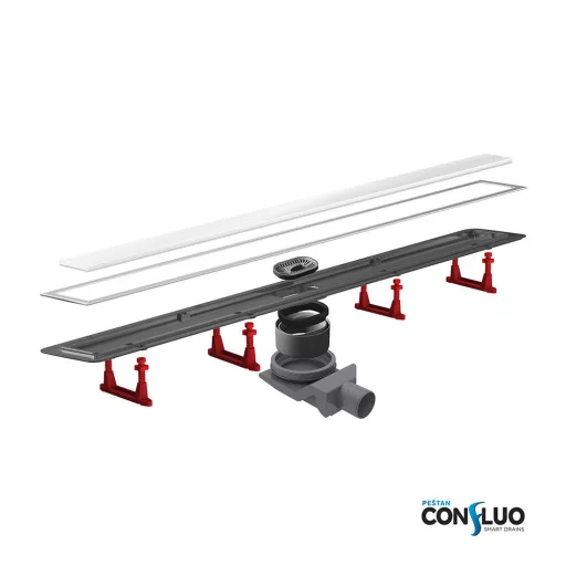 Pestan zuhanyfolyóka Confluo Premium Line fehér üveg 55 cm - WaterMarkt.hu