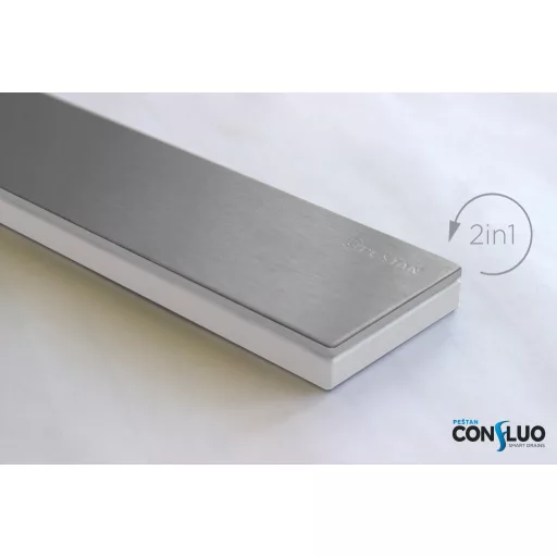 Pestan zuhanyfolyóka Confluo Frameless Line - keret nélküli - FEHÉR üveg 95 cm - WaterMarkt.hu
