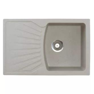 Quadro Plus Metalac Xgranit Gránit Mosogatótálca - Extra mély, Csepegtetőtálcás, Bézs - WaterMarkt.hu