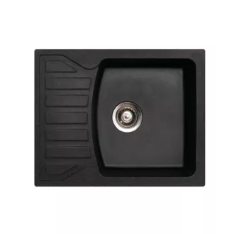 Quadro M Metalac Xgranit Gránit Mosogatótálca - Extra mély, Csepegtetőtálcás, Szemcsés Fekete - WaterMarkt.hu