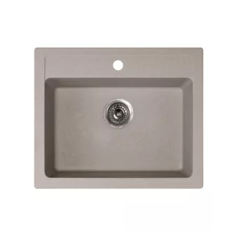 Quadro 60 Metalac Xgranit Gránit Mosogatótálca - Extra mély, Egymedencés, Négyzet, Bézs - WaterMarkt.hu