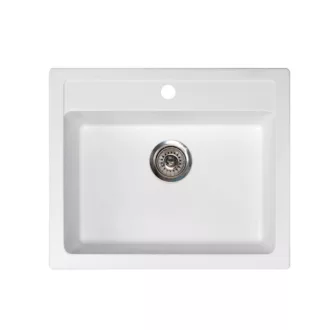 Quadro 60 Metalac Xgranit Gránit Mosogatótálca - Extra mély, Egymedencés, Négyzet, Fehér - WaterMarkt.hu