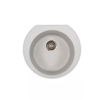 Omega Metalac Xgranit Gránit Mosogatótálca - Extra mély, Egymedencés, Kerek, Szürke - WaterMarkt.hu