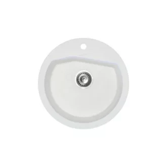 Vesta Metalac Xgranit Gránit Mosogatótálca - Extra mély, Egymedencés, Kerek, Fehér - WaterMarkt.hu